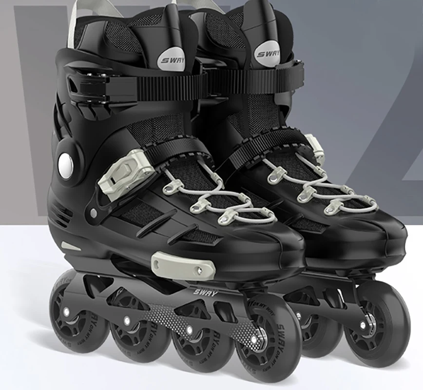 Black Pink white Skates Shoes for Beginner Skater Boys girsl 4 Wheels Inline Skating Sneakers 35 36 -43 44 Student Rollers Skate