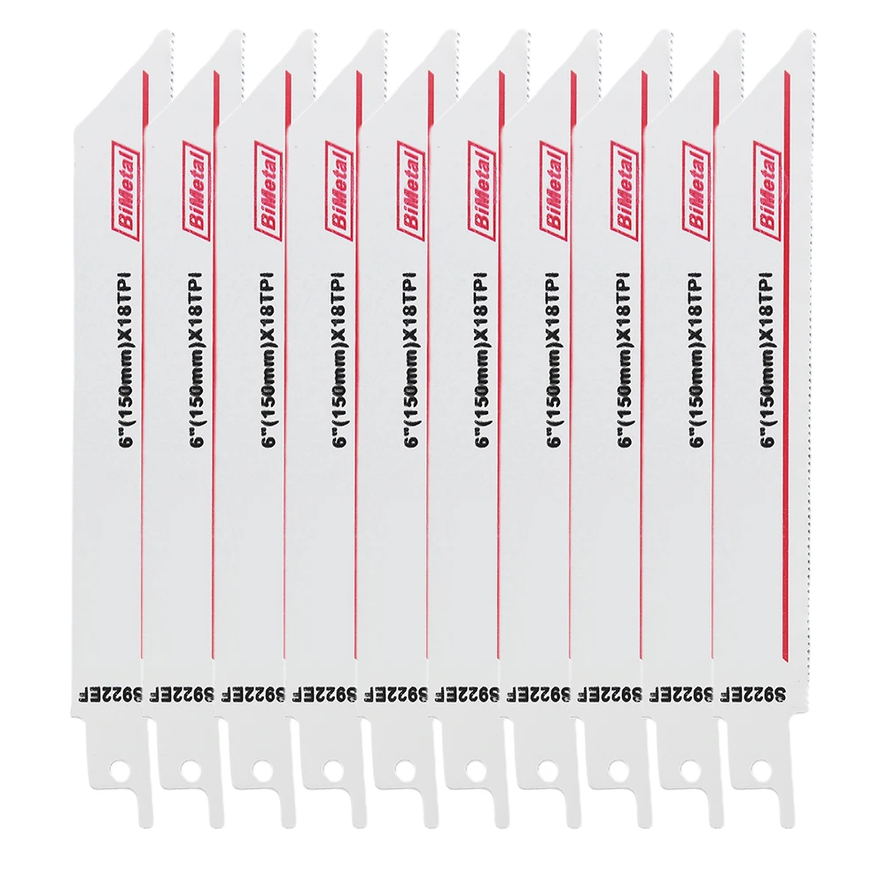 

10sets S922EF Reciprocating Saw Blades Bi-metal Wood Pruning Saw Blades For Plastic Pipe Metal Cutting tool accessories