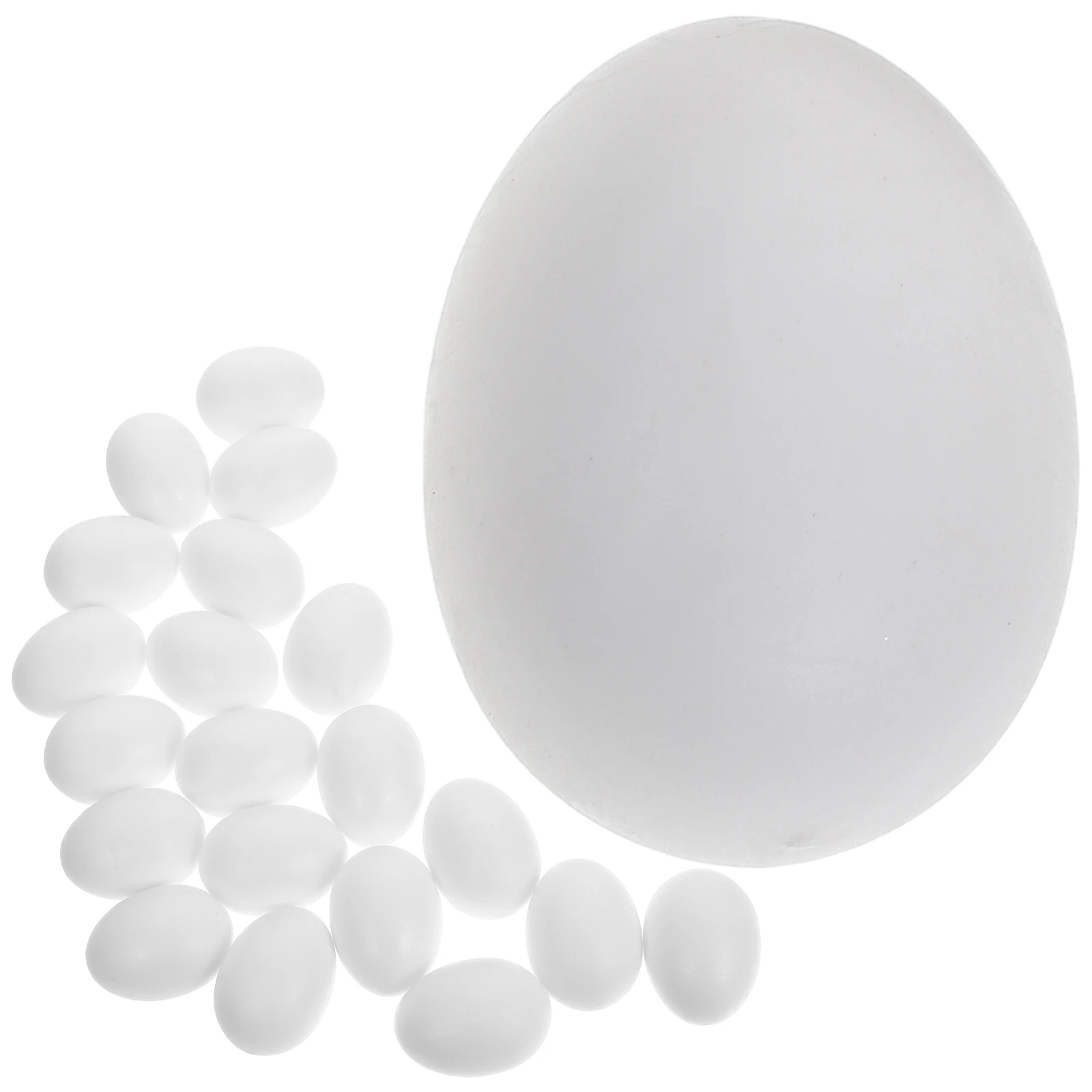

20pcs Fake Pigeon Eggs Plastic Solid Simulation Bird Egg Prop 38x28mm White For Pigeons Breeding Supplies Durable Reusable