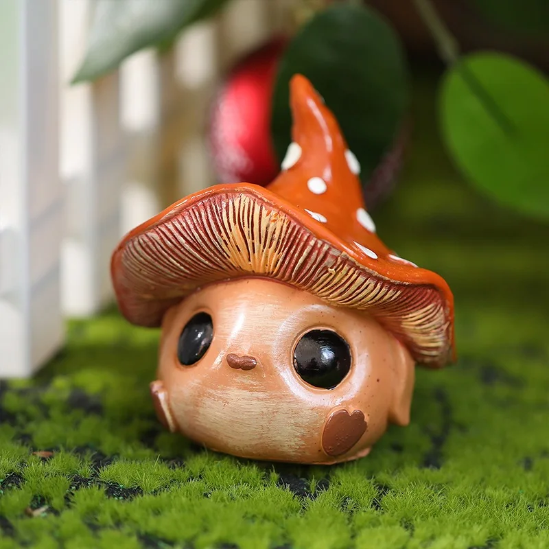 

Creative cartoon alien elf decorative figurine home and office decoration mushroom-shaped craft desktop accessory