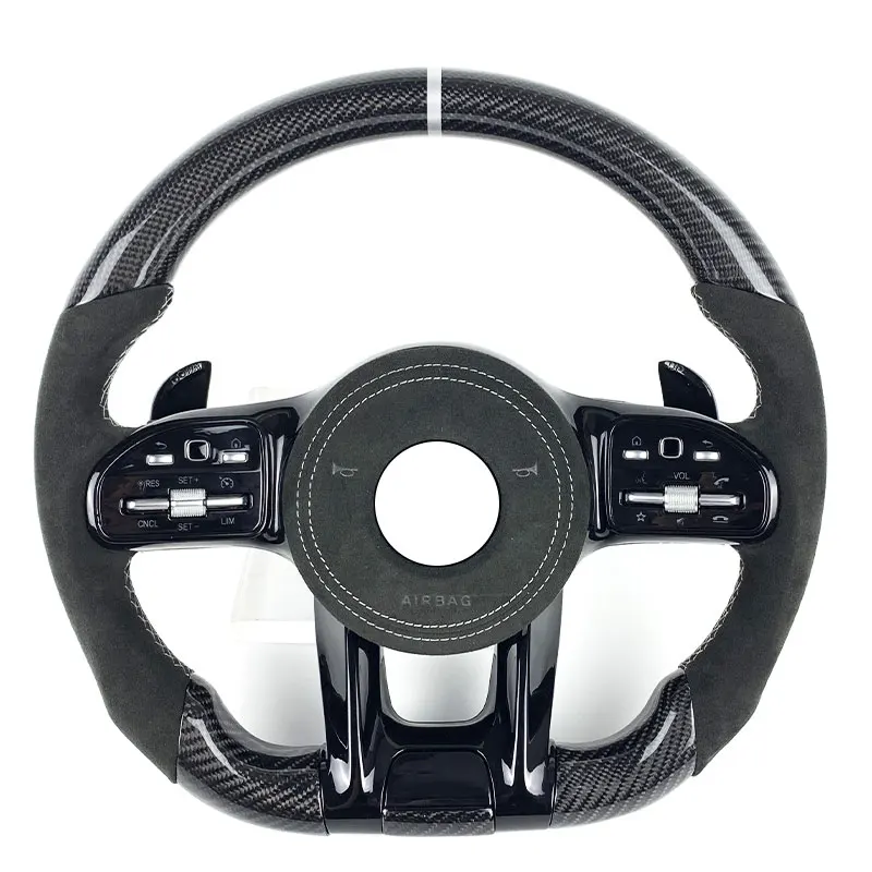 

Interior Accessories Carbon Fiber Steering Wheel Wrapped for Alcanta for Mercedes-Benz E Class C Class W205 W204 W212 W213