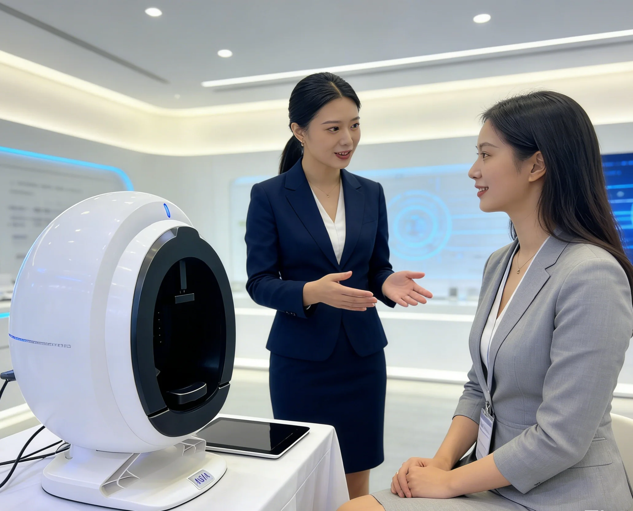 

AISIA Q1 3D AI Skin Analyzer Machine 8 Spectrum Professional Facial Detection Acne Aging Diagnosis Equipment Multi Language