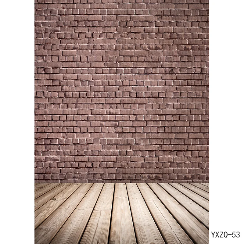 SHENGYONGBAO Art Fabric Brick Wall Wooden Floor Photography Backdrops Portrait Photo Background Studio Prop YXZQ-02