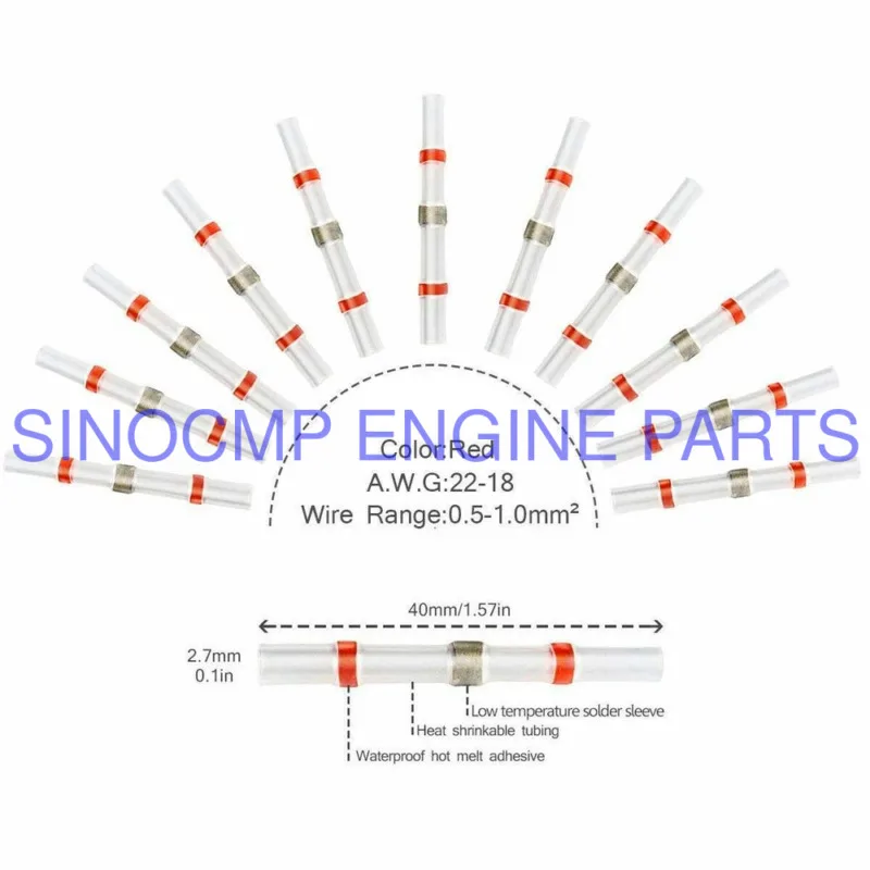800pcs Waterproof Heat Shrink Butt Terminals Solder Seal Sleeve Wire Connectors for Boat, Vehicle, Home or Scientific Project