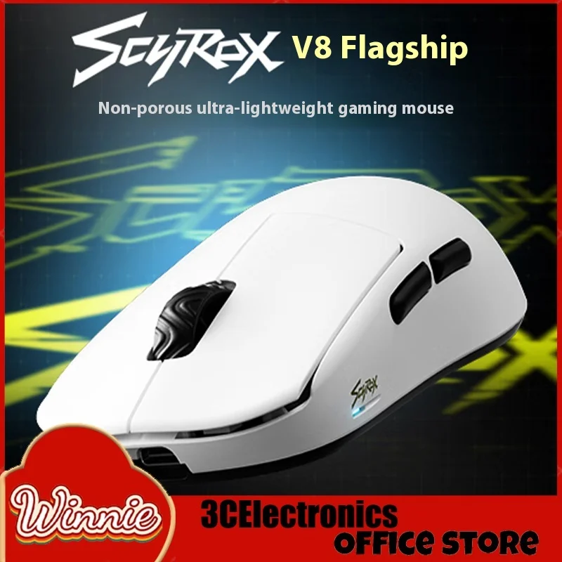 Pre-Sale Scyrox V8 Wireless Mouse Paw3950 8k Return 36g Dual Mode E-Sports Mouse Ergonomics Accessory Computer Gamer Mice Office