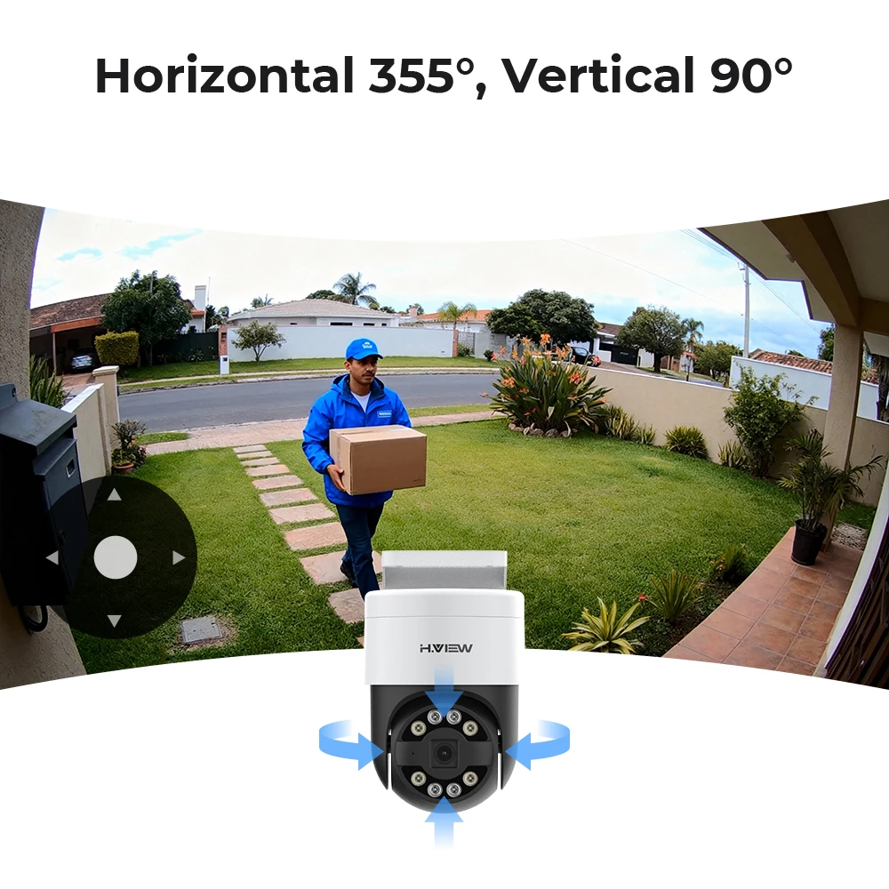 H.view 8Ch 4K 5MP 8MP Cctv Security Camera System Ptz Home Video Surveillance Kit Outdoor Ip Camera Humanoid Detection