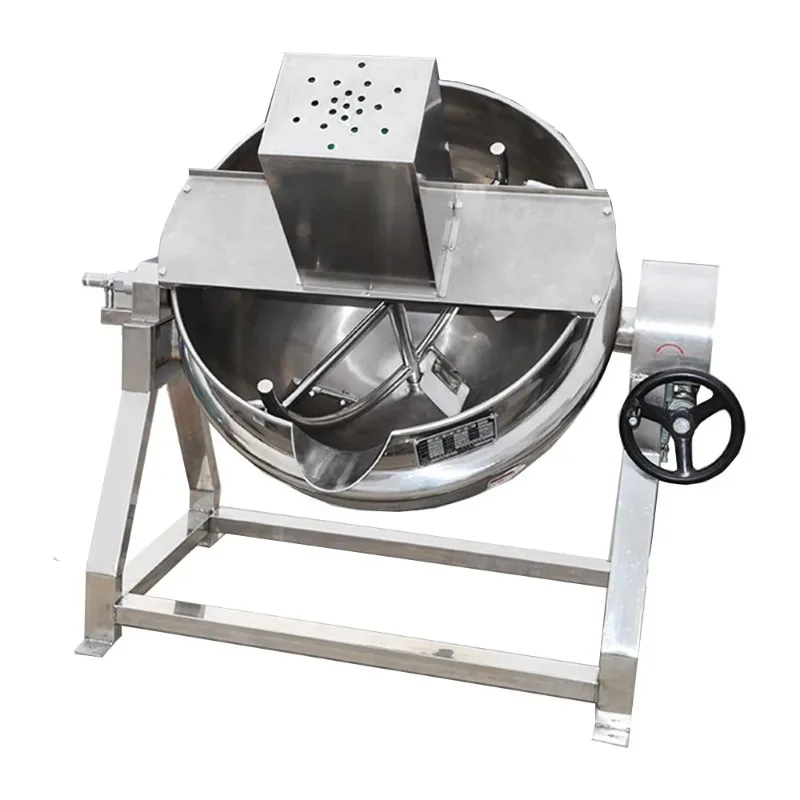 Custom 300L Tilted Stainless Steel Electric Steam Heater Jacket Cooking Kettle with Agitator