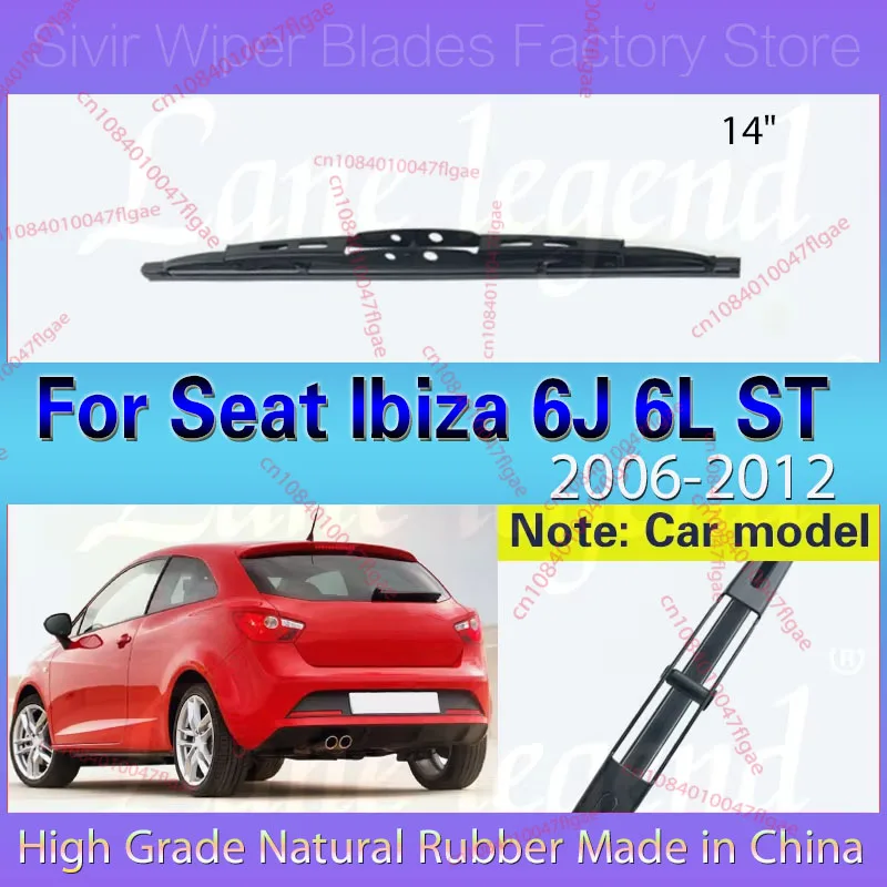 

Wiper 14" Rear Wiper Blade For Seat Ibiza 6J 6L ST 2006 - 2012 Windshield Windscreen Clean Tailgate Window Car Rain Brush