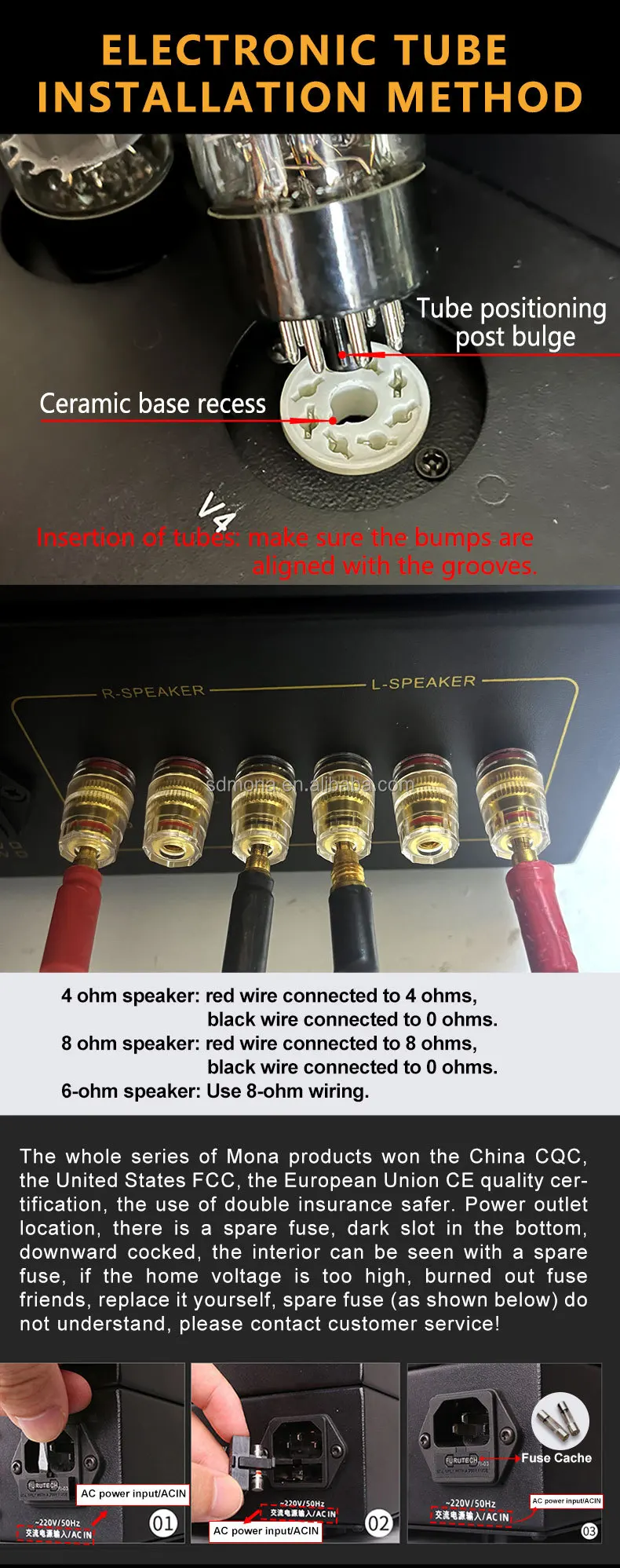 MONA Professional Hi-Fi Home Power Amplifier 30W*2 EL34 Push-Pull  Connectivity Mini Stereo Stage Application 110/220v