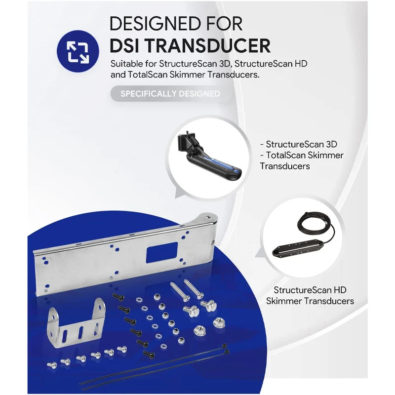 000-12603-001 3D StructureScan Bracket for StructureScan HD and TotalScan Skimmer Transducers, Transom Transducer Mount Bracket