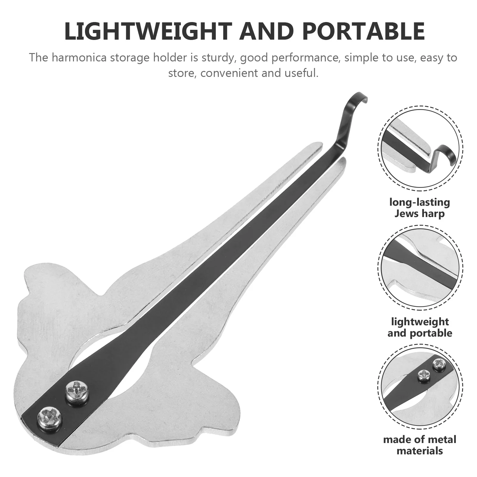 

Jew's Harp Metal Mouth Harp Lightweight Professional National Musical Instrument Clear Crisp Sound Instrument