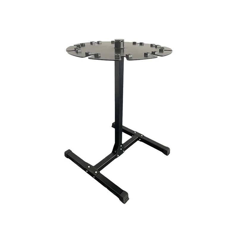 

Rotating small barbell display rack, fitness equipment movable barbell rack 360 degree rotating storage rack