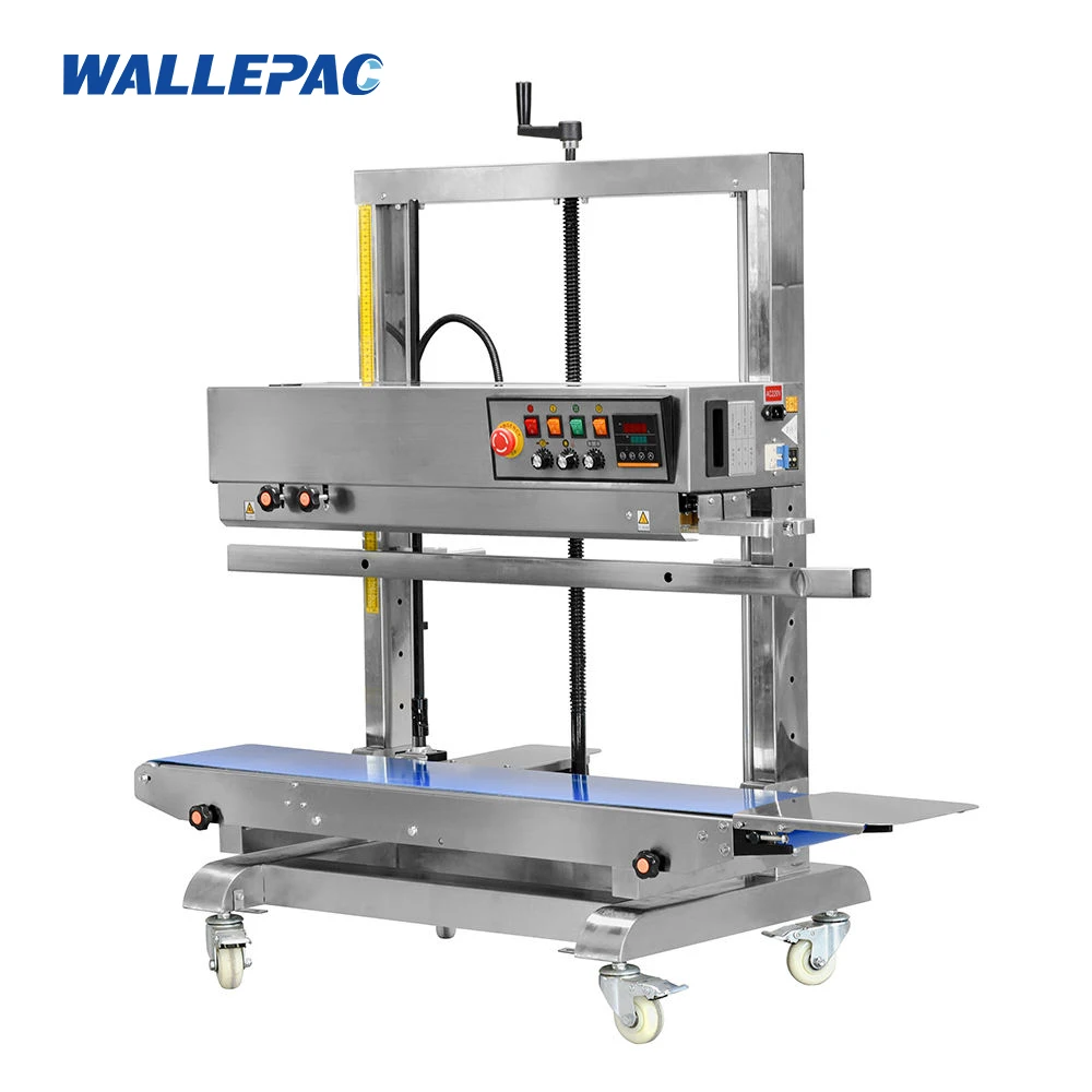 High Speed Automatic Plastic Bag Continuous Vertical Sealer Packing Machine Food Stainless Steel Bag Band Heat Sealing Machine