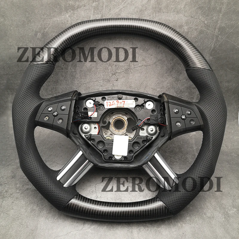 Sports Racing Carbon Fiber Steering Wheel For Mercedes Benz W164 W245 W251 ML GL B R Class 300 350 400 06-09