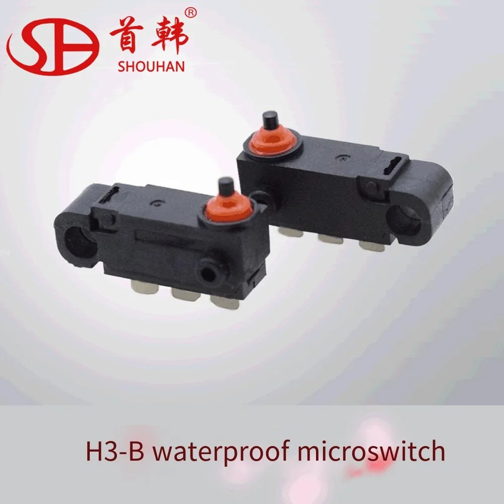 Microswitch Type B high life temperature resistance IP67 waterproof microswitch with handle 3-pin in-line cable D2HW switch