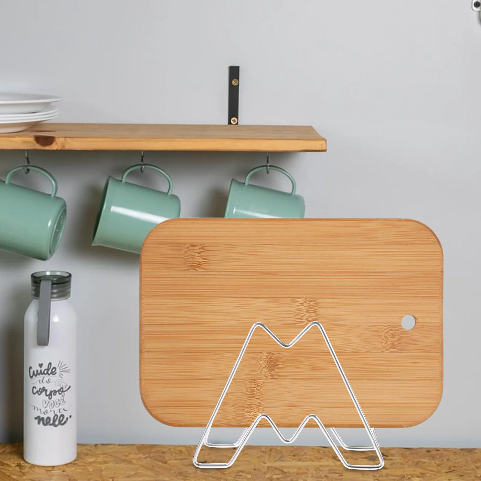 

Stainless Steel Pot Lid Rack ganizer Cutting Board Holder Kitchen Countertop Storage Solution Under Cabinet Pantry Large