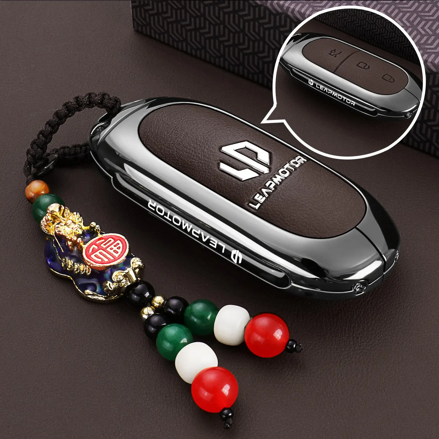 2025 New Leapmotor B10 Key Cover - 510 Vehicle 600 Metal Car Clip Modification Shell (Exclusive AC for B10 Model)