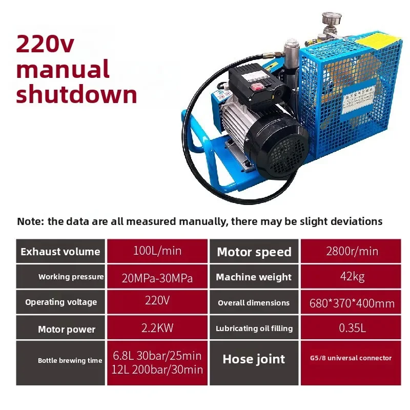 Air respirator high pressure air pump