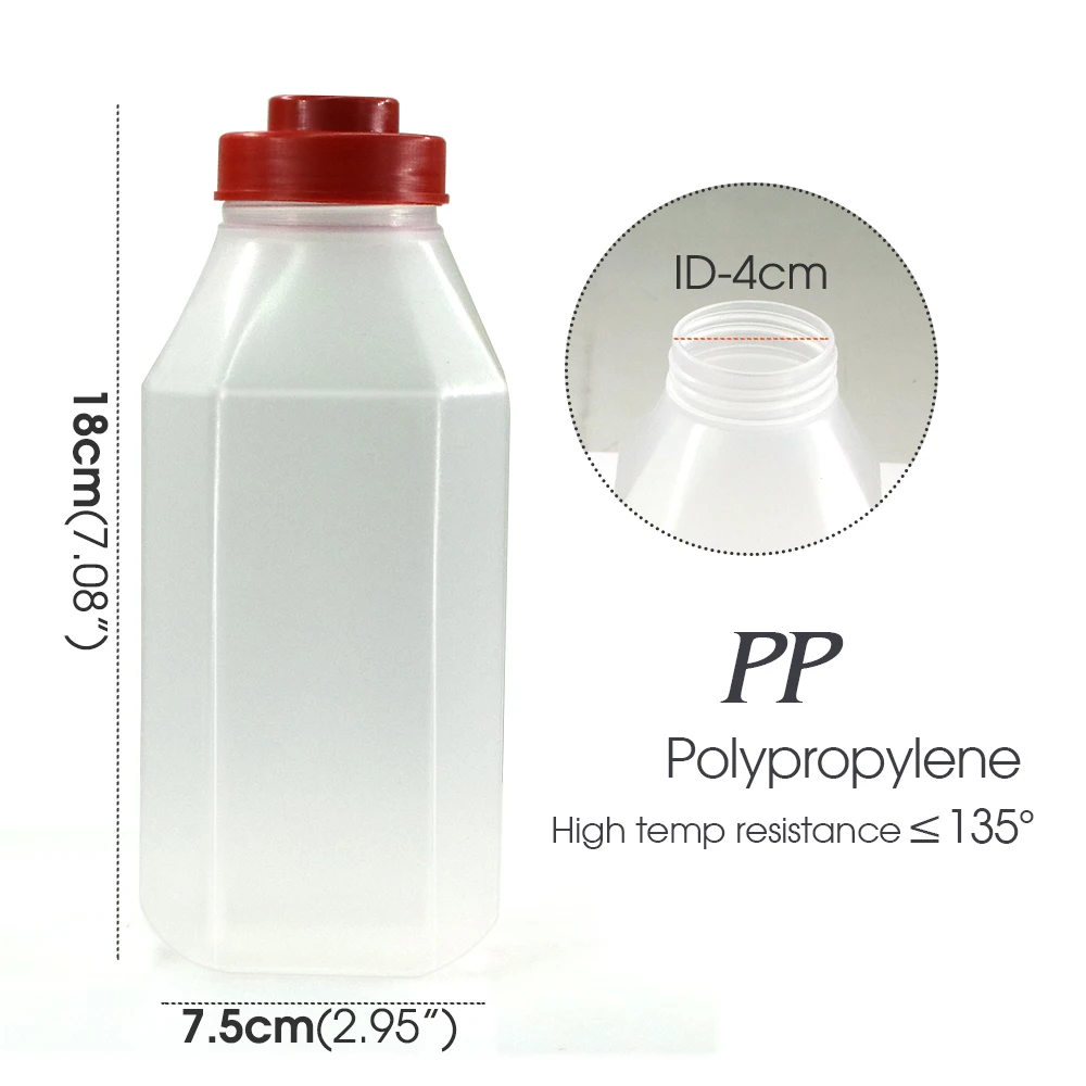 750ML Transparent PP Plastic Mushrooms Culture Bottle High Temperature Resistance for Edible Fungus Seeds Cultivation Container