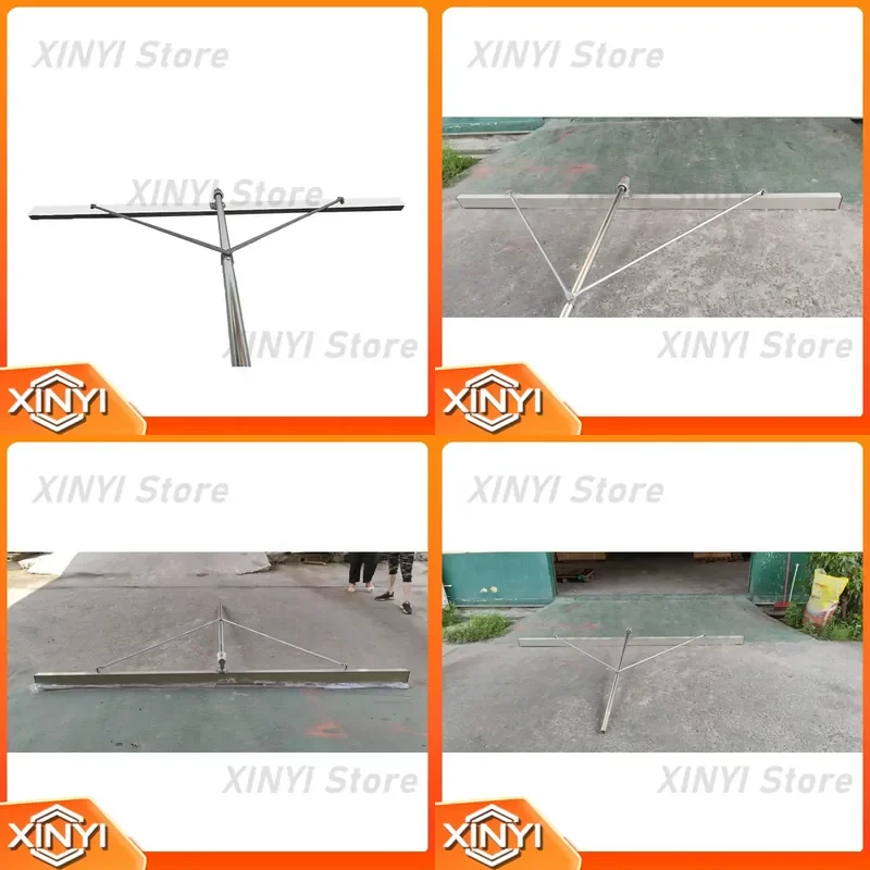 Concrete Floor Leveling Tool Iron Plate Inspection Rod Magnesium Ruler Construction Road Paver 10TF 3M (including 3 pcs