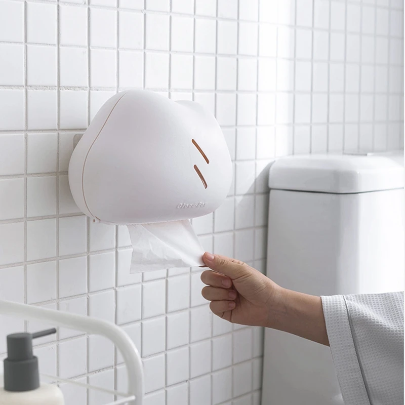 Cloud-Shape Tissue Boxes Wall-Mounted Toilet Paper Holder Bathroom Waterproof Tissue Organizer Napkin Storage Case,B