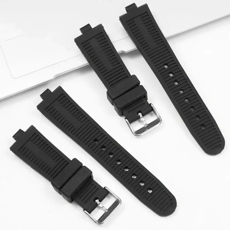 For Bvlgari DIAGONO raised mouth waterproof and sweat proof silicone watch band men's black strap accessories 22 * 7mm bracelet