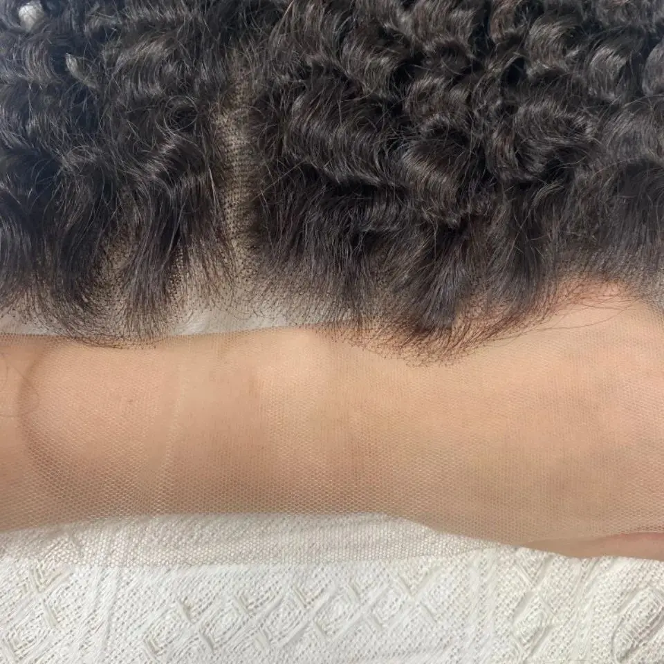 

Kinky Curly 13x4 Lace Frontal Closure 14 Inch Unprocessed Brazilian Virgin Hair HD Lace Ear to Ear Transparent Lace Closure