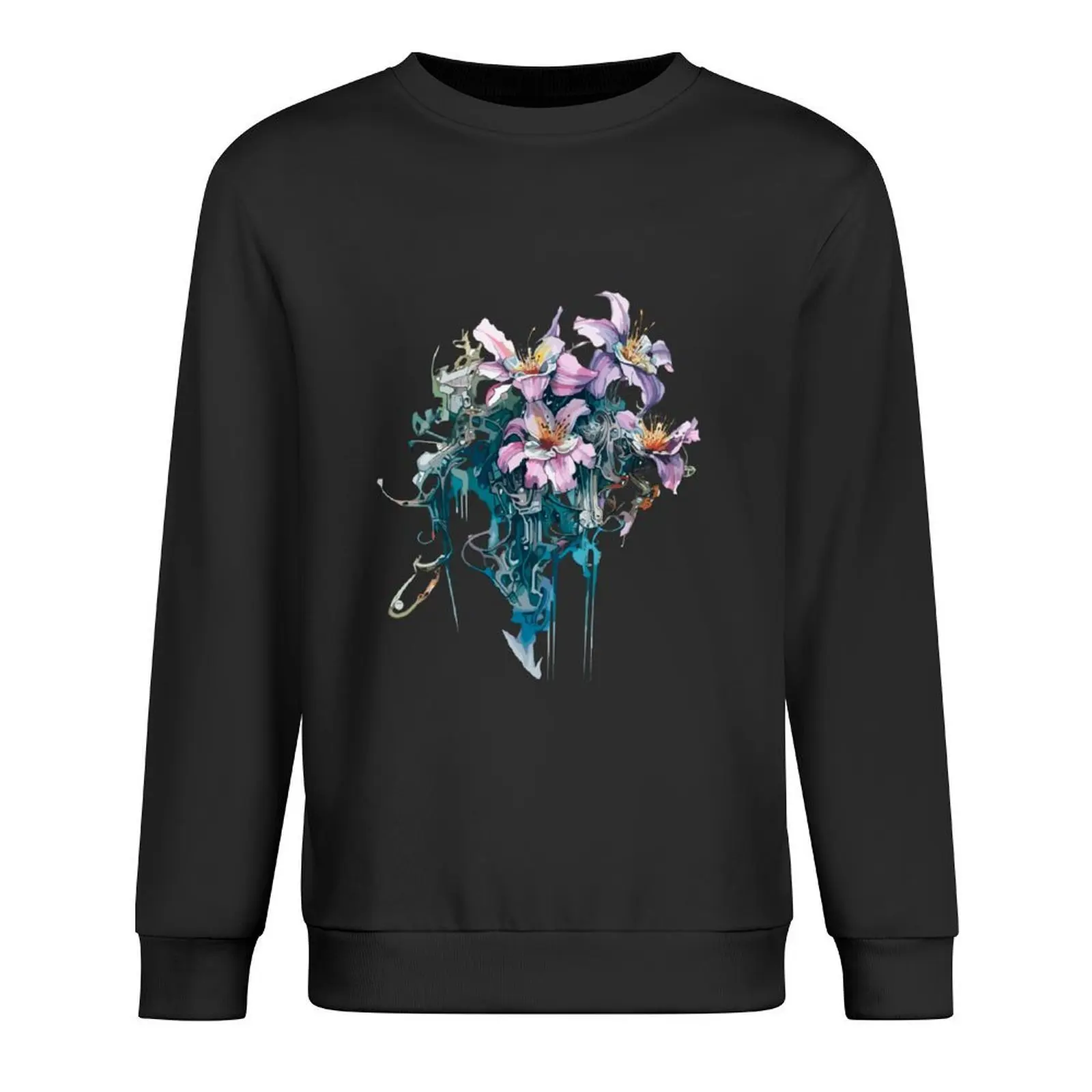 

Cyberpunk Lillies Flowers Pullover men wear men clothes men's autumn clothes anime clothes new sweatshirts