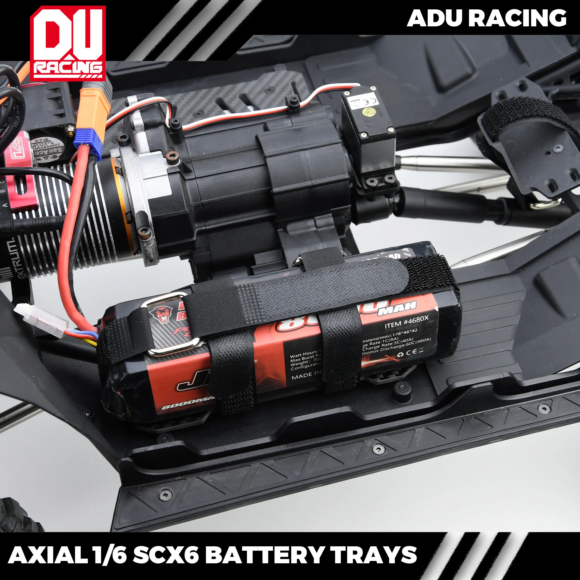 ADU RACING 7075-T6 ALU BATTERY TRAYS FOR AXIAL SCX6 AXI251007