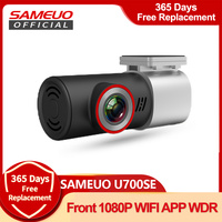 Sameuo Dash Cam 1080P Video Recorder Wifi APP Control 360° Rotating Lens Loop Recording  Night Vision For Dash Car Camera