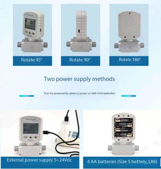 CMF8008 Portable Gas Mass Flow Meter gas flow meter (Air, Oxygen, Argon, Nitroge