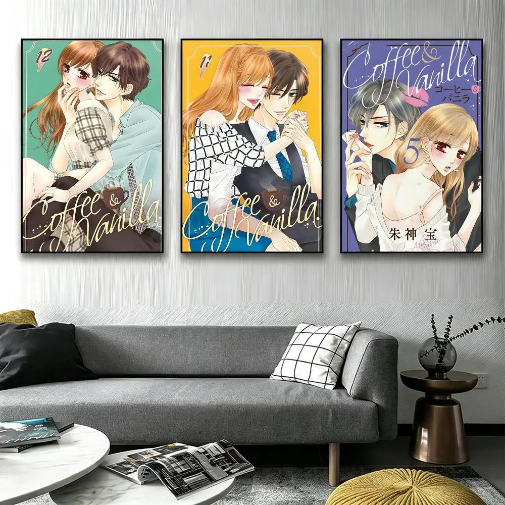 Manga Coffee & Vanilla Poster Poster HD printing Sophisticated Style Wall Art Home Decor For Bedroom Living Room Creative Gift