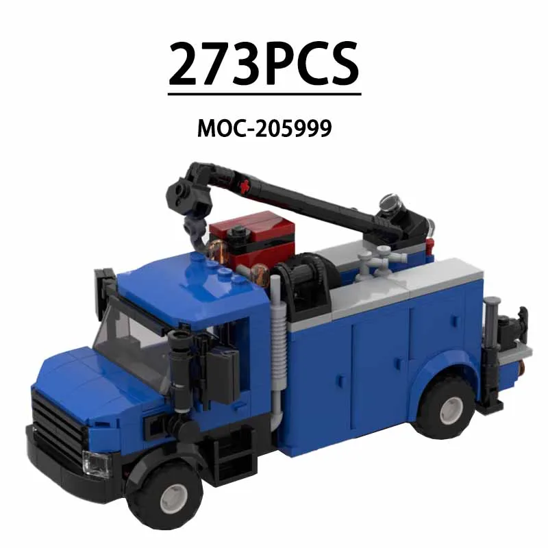 

MOC-205999 Строительные блоки Сверхмощный модульный полуприцеп Трактор Кран Механический крючок Машина 273 шт. Детская игрушка в подарок на день рождения