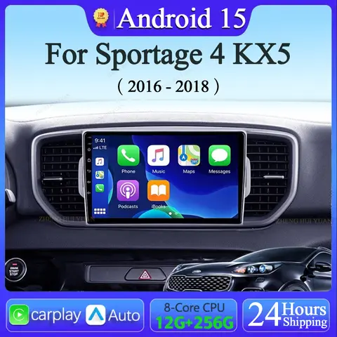 기아 스포티지 4 KX5 2016 2017 2018 CarPlay 오토 안드로이드 15 2K QLED 카 라디오 멀티미디어 비디오 플레이어 GPS 스테레오 헤드 유닛 4G 기아 스포티지 4 KX5 2016 2017 2018 CarPlay 오토 안드로이드 15 2K QLED 카 라디오 멀티미디어 비디오 플레이어 GPS 스테레오 헤드 유닛 4G