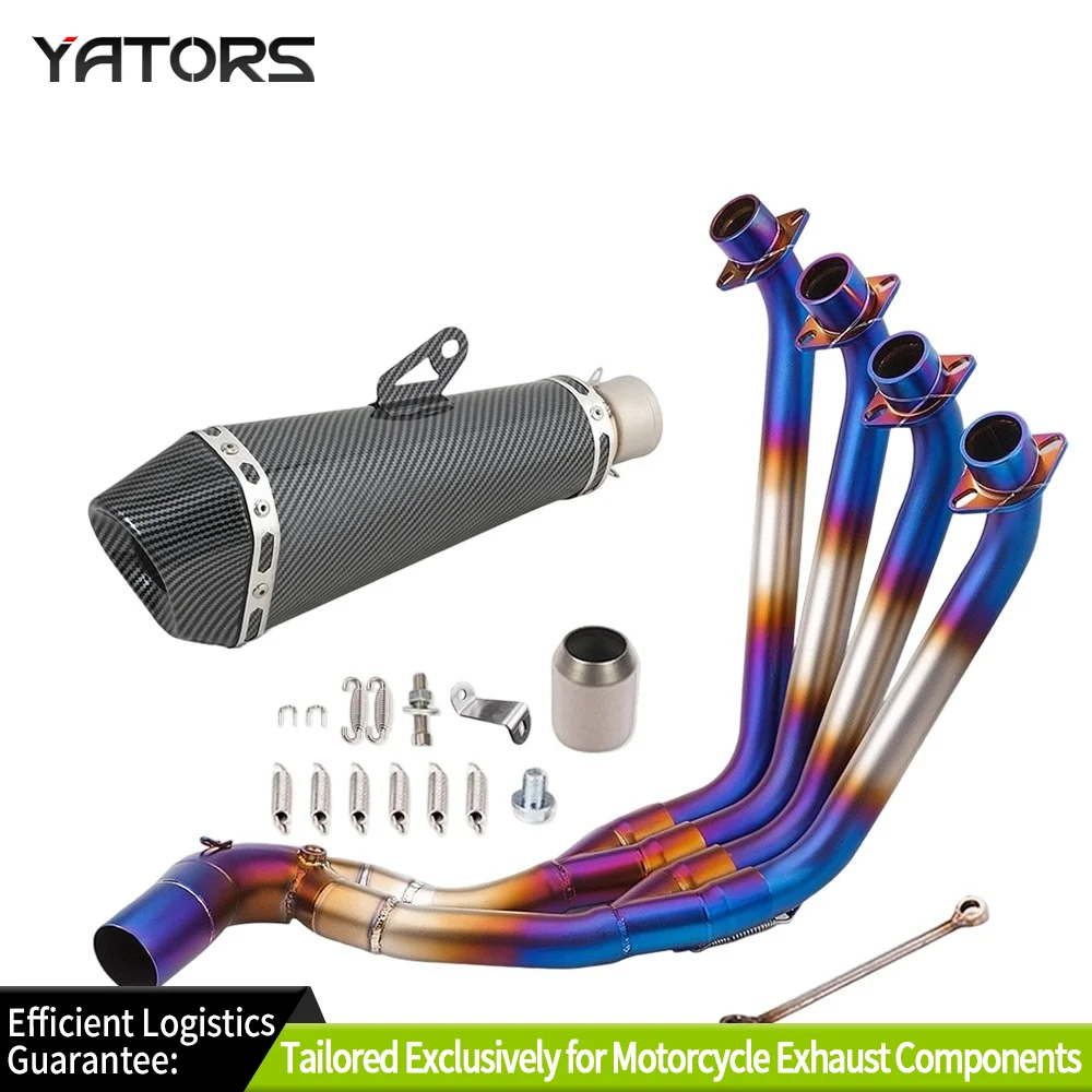 أنظمة العادم لهوندا CBR650R/F CB650R CB650F 2014-2023 أنابيب عادم كاتم صوت العادم الأمامي