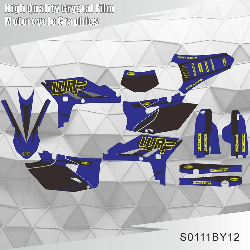 For YAMAHA WR450F WR 450F WRF 450 2012 2013 2014 2015 Graphics Decals Stickers Motorcycle Background Custom Number Name