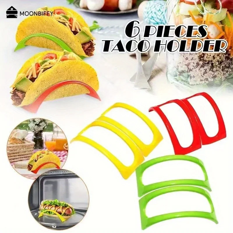 6 unidades, Soporte para Tacos y Tortillas, Rejilla para Tacos, Soporte para Panqueques, Rejilla para Rollos de Maíz de Grado Alimenticio para Cocina