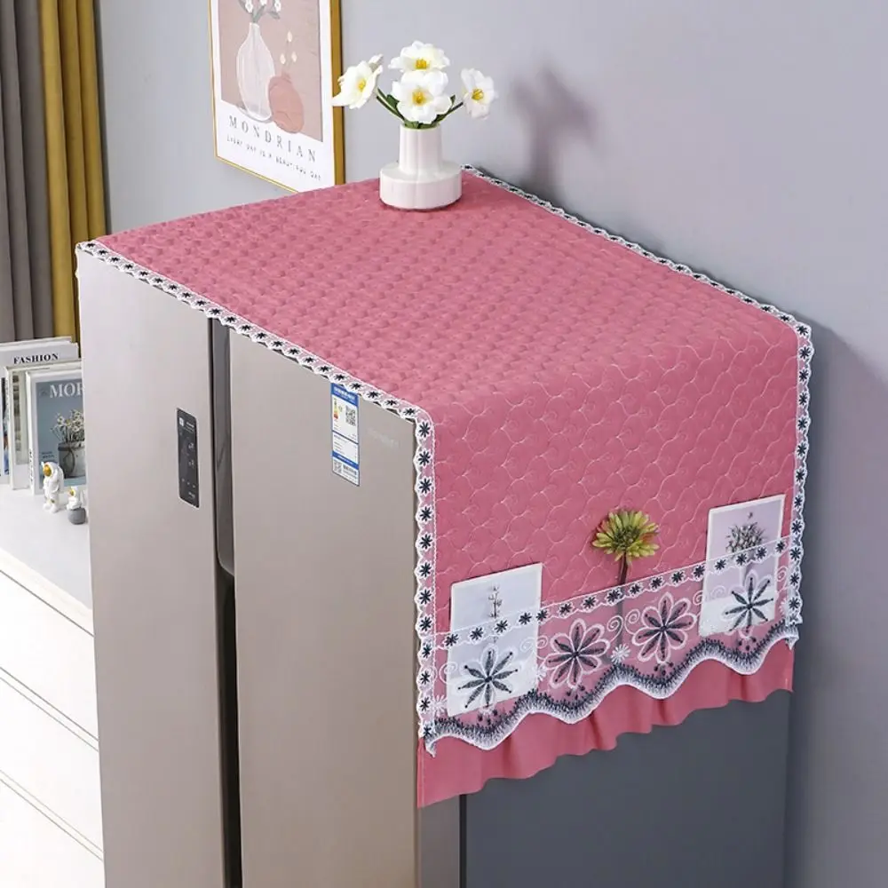 55x140cm Refrigerator Dust Cover Single Door Dust-proof Washing Machine Towel Starfish Embroidered Cabinet Decoration Cover