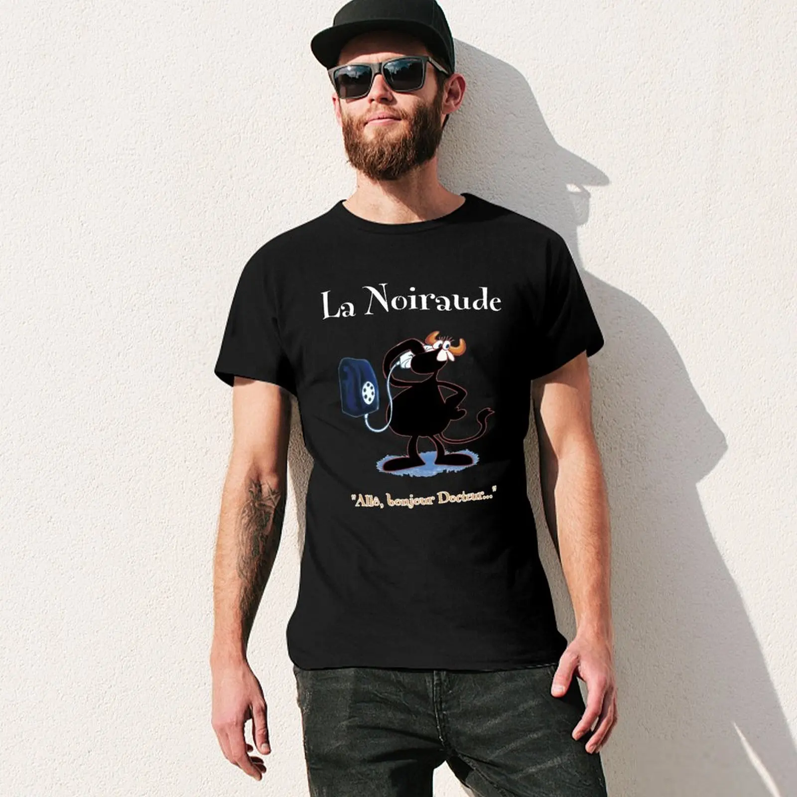 T-shirt graphique La Noiraude pour hommes, vêtements mignons, manches courtes, médicaments d'été scopiques