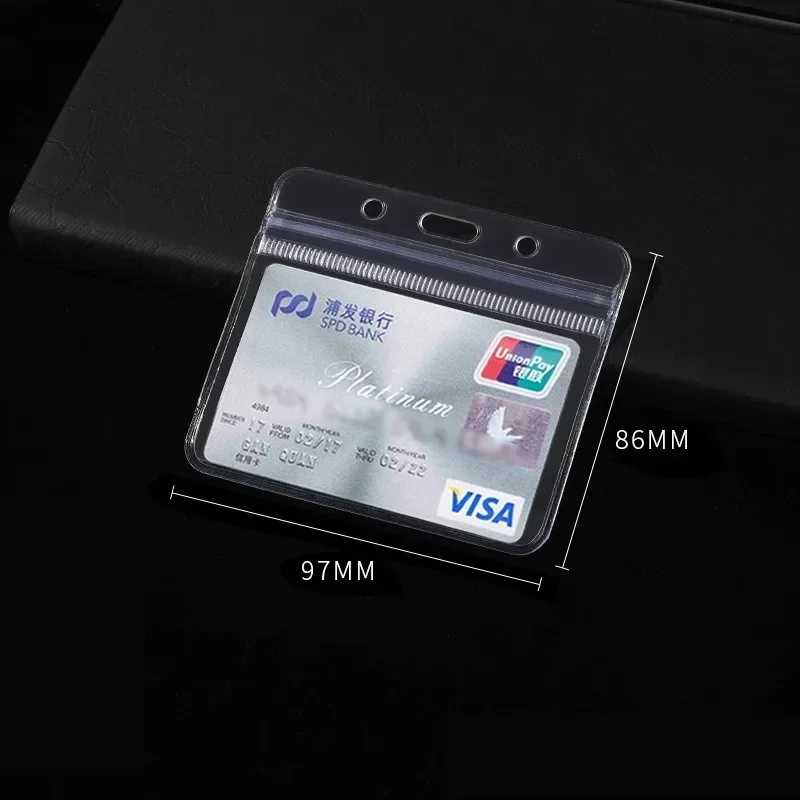 

Waterproof Transparent Card Clip Plastic Protective Sleeve Bank Credit Card Protective Sleeve ID Card Wallet