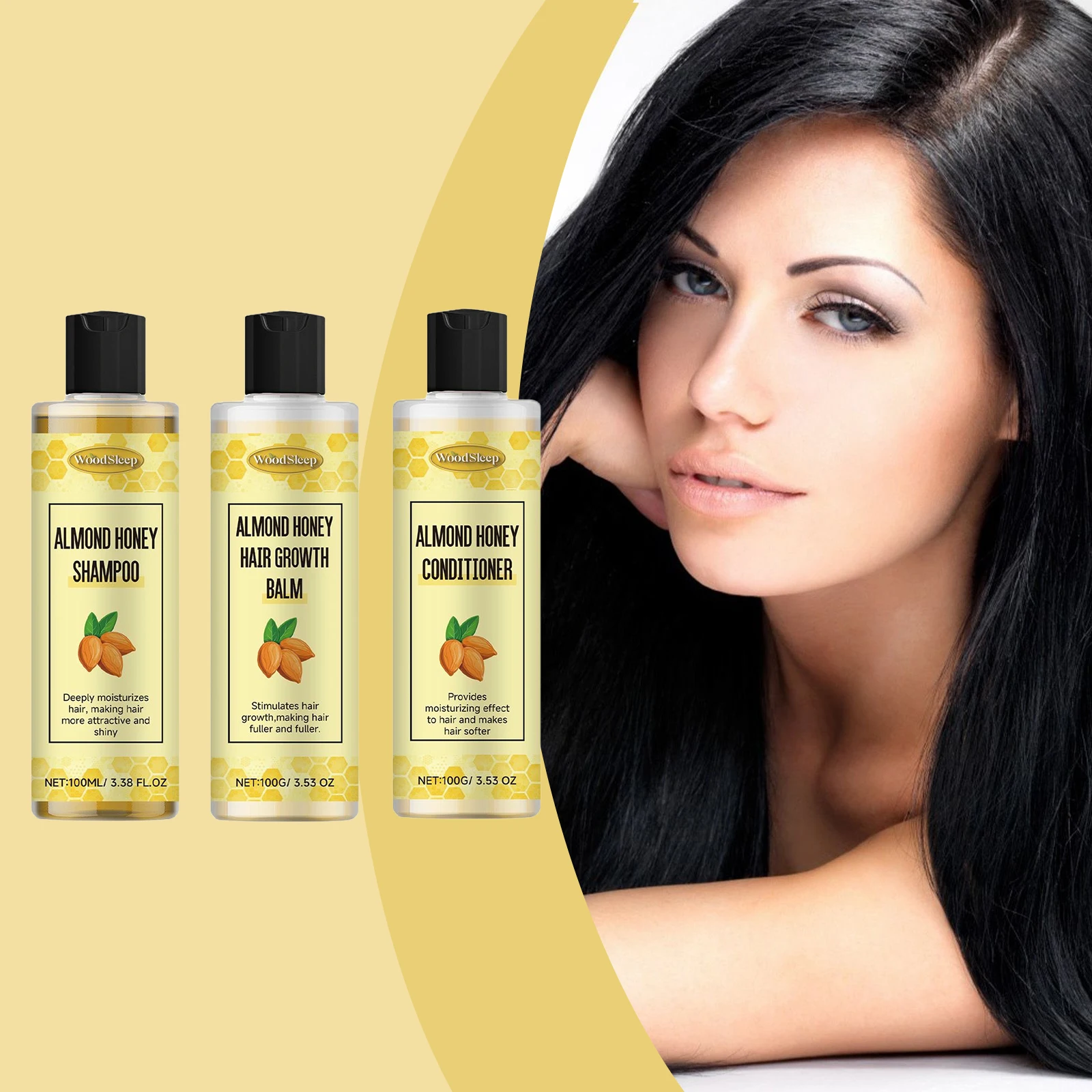 Natural Honey Shampoo Refreshing Deep Nourishment Improve Dryness Crack Clean Dirt Oil Control Moisturize Smooth Conditioner kit