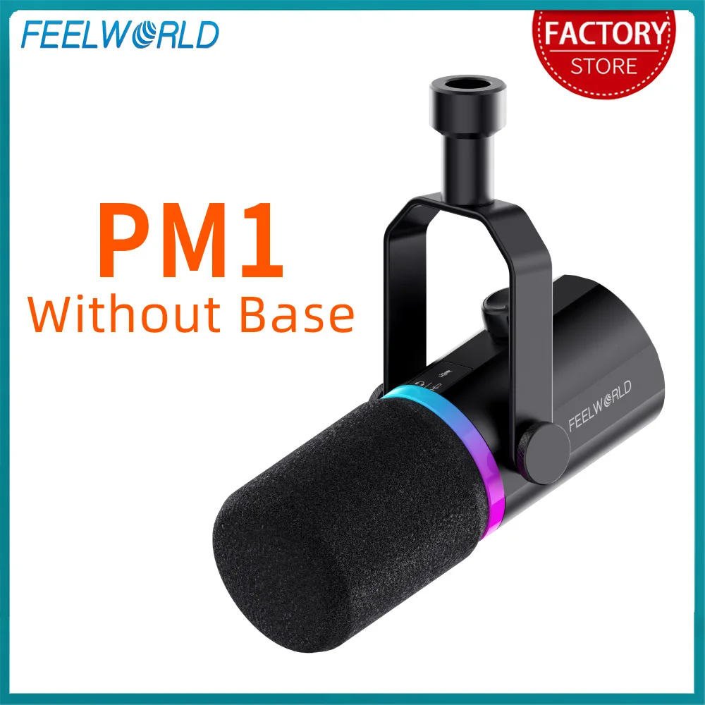 FEELWORLD PM1 XLR USB Dynamic Microphone for Podcasting Recording Gaming