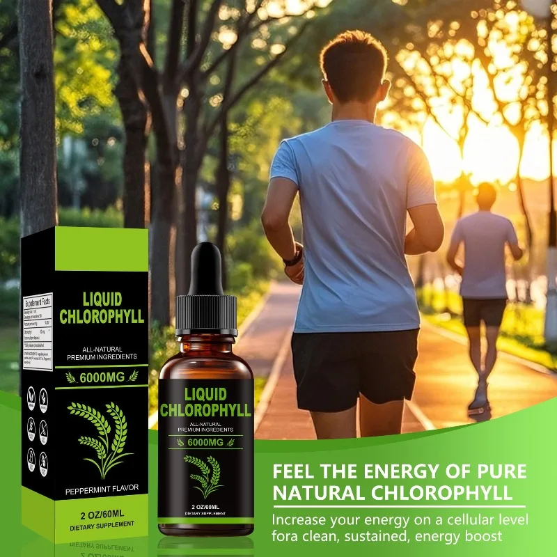

Natural Chlorophyll Liquid Drops Healthy Dietary Supplement Support Body Detox Daily Nutrition