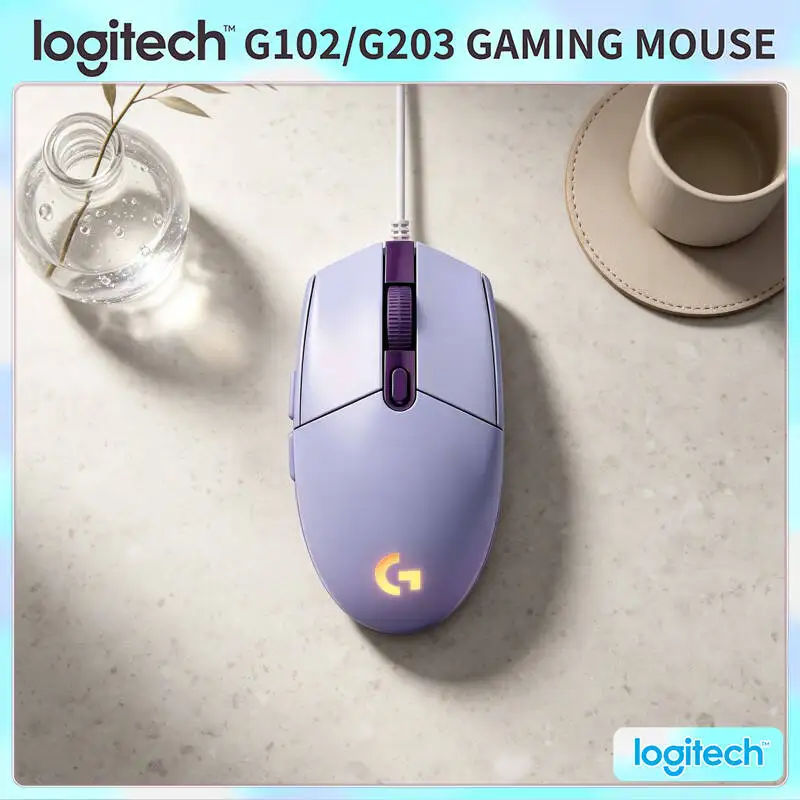 

Logitech G203 Gaming Mouse 8000 DPI LIGHTSYNC RGB 16.8M Colors 6 Keys 85g 2-Year Warranty Mac PC Laptops Sturdy