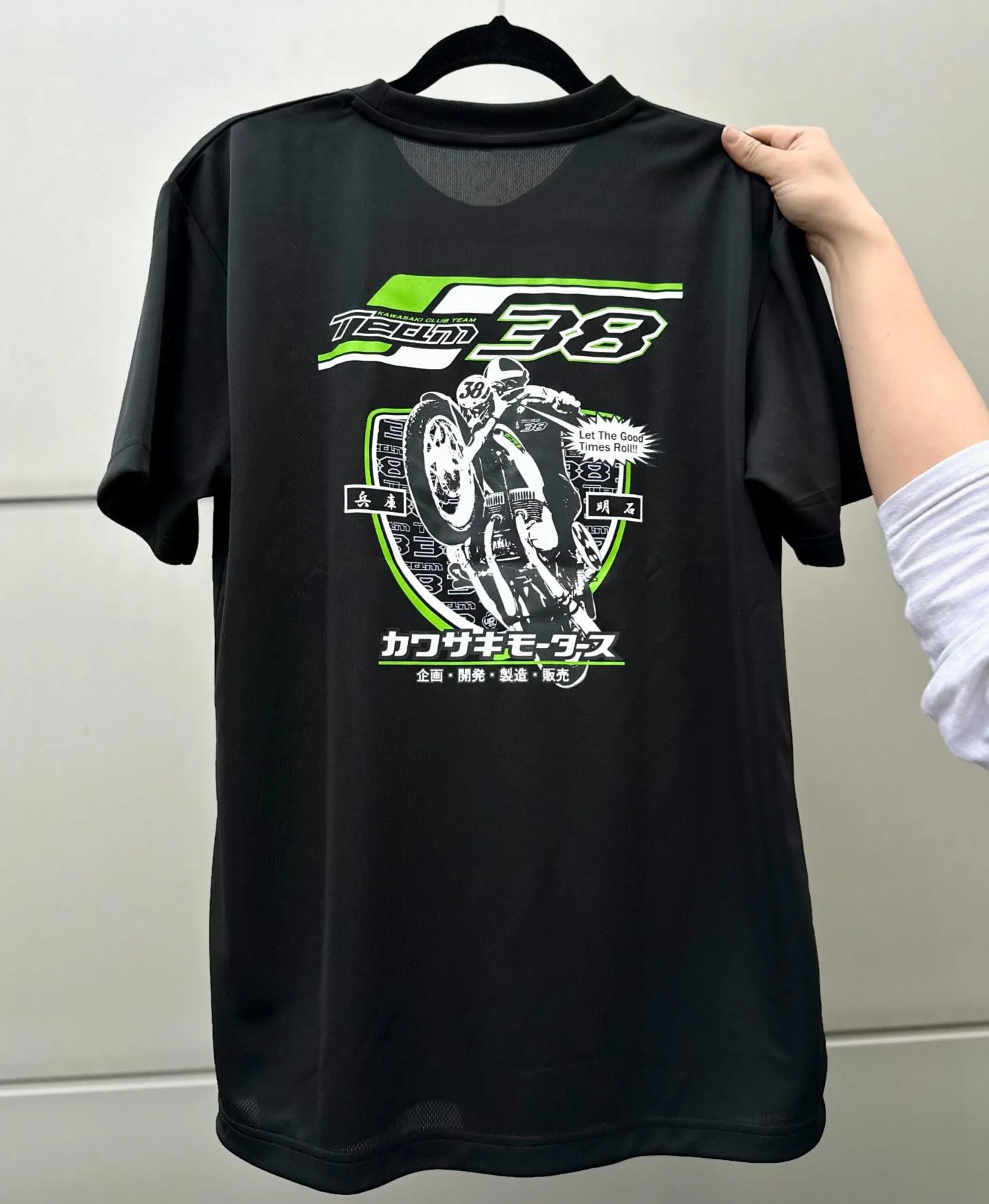 

Kawasaki Heavy Industries Internal Racing Team 38 Support T-shirt Summer Classic Tee Adults Loose Exercise Motorcycle Jersey