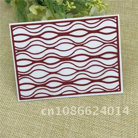 

Metal Cutting Dies Stencils For Card Making Decorative Embossing Suit Paper Cards Stamp DIY wavy rectangle frame background