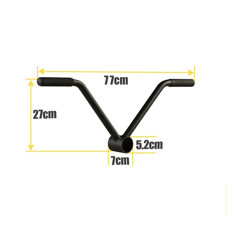 Home Gym Barbell Attachment Hand Grips， Fitness Rowing V-Bar， Core Strength Trainer T-Bar， Row Plate Post Insert Landmines Handl