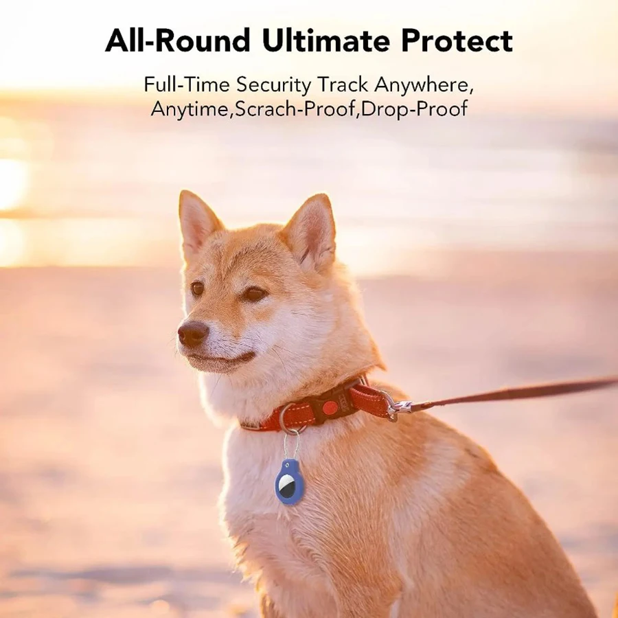 Compatible with Apple AirTag Secure Holder with Wire Cable, Air Tag Lock Case Keychain Key Ring for Keys protective Cases