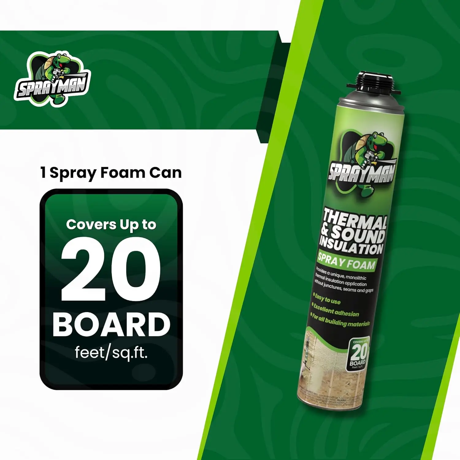 Foam Insulation Kit, Closed Cell Spray Foam Spray | 12 Cans, 240 Board Feet, Can, Gun and Cleaner Included