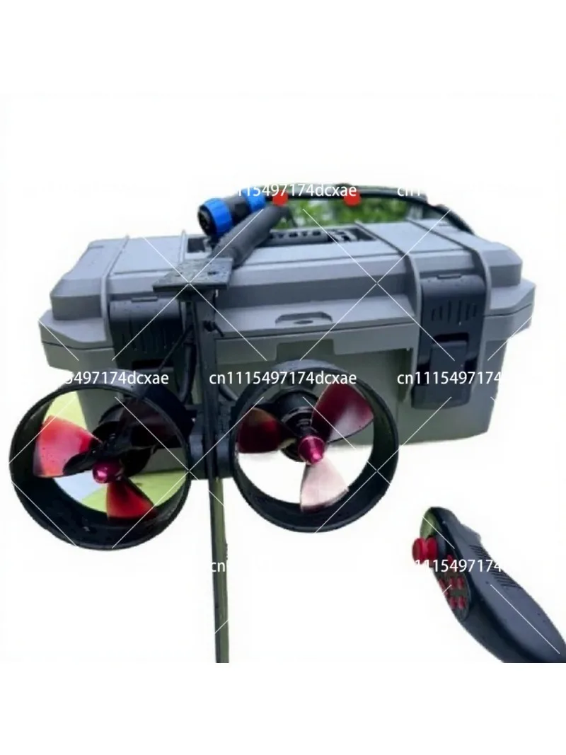 Brushless Electric Trolling Motor Dual Propeller Kayak Underwater Thruster Fishing Fin for SUP